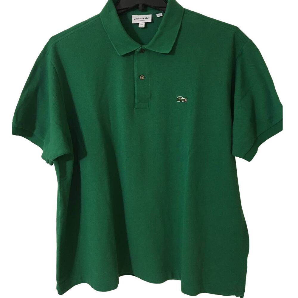 Lacoste Classic Fit FR 8 US 3XL Green 100% Cotton Pique' Polo Shirt